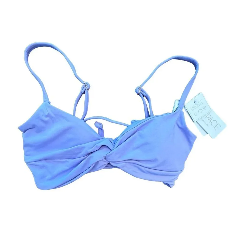L*Space Nancy Lee Shimmer Ringo‎ Bikini Top Light Purple Women's Size D